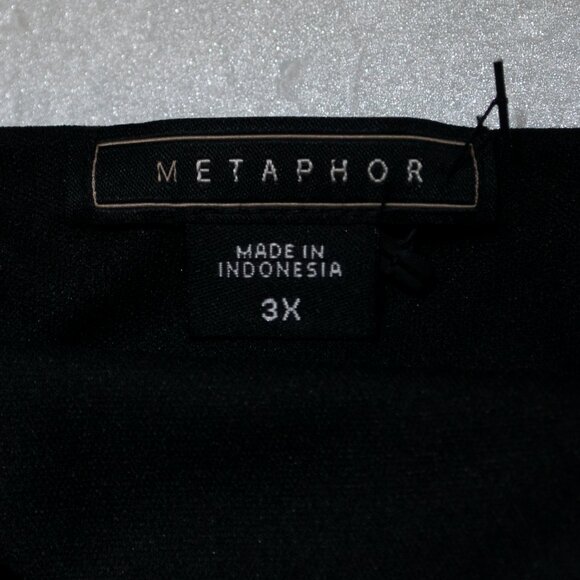 NEW Metaphor Ruched Side Dress Womens 3X Black Plus Work Office Casual FF09X - Picture 5 of 6